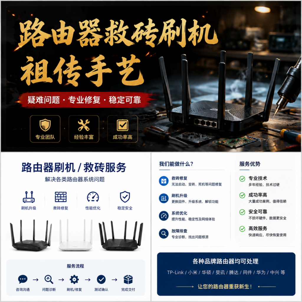 图片[1]-（祖传手艺）路由器刷机/ 寄修TTL救砖服务-勇爱设计Netwrok