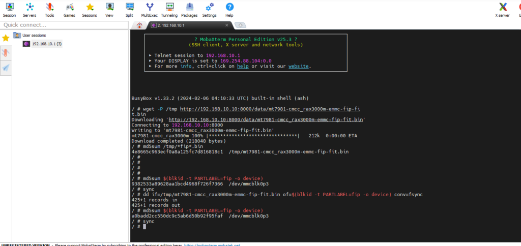 图片[7]-cmcc RAX3000M/rax3000me/xr30-emmc SN码解锁telnet工具-勇爱设计Netwrok